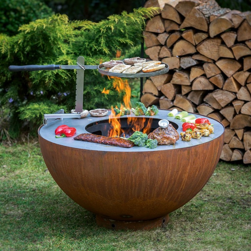 Brasero Barbecue Plancha FEU DU JARDIN Boule